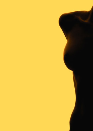 Seductive photo of naked woman curves.の写真素材