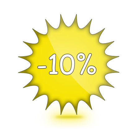 Ten percent off sign