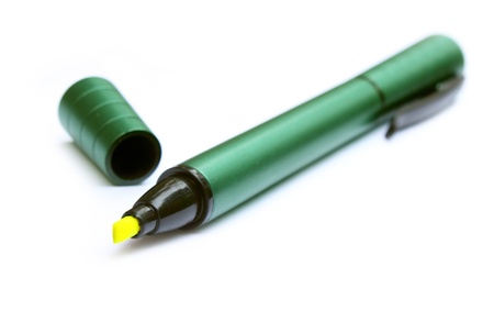 Marker pen isolated over white backgroundの写真素材