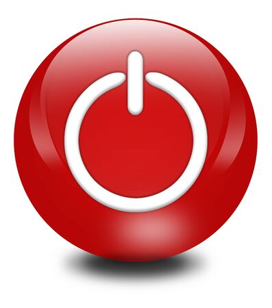 Computer generated power buttonの写真素材