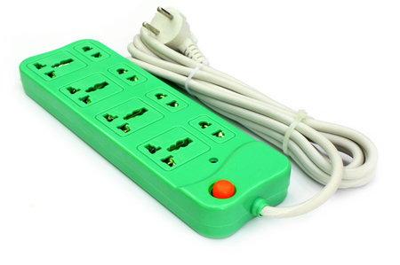 Multi plug socket with connecting wire