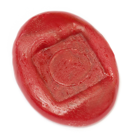 Wax seal over white backgroundの写真素材