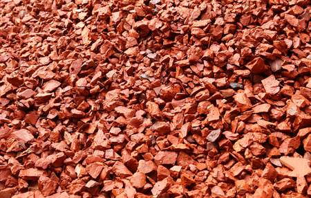 Aggregates of bricks for making concreteの写真素材