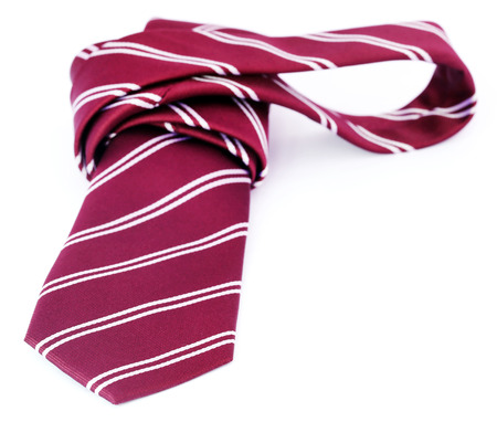 Close up of a necktie over white backgroundの写真素材