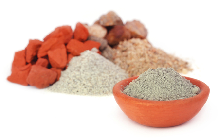 Building materials over white backgroundの写真素材