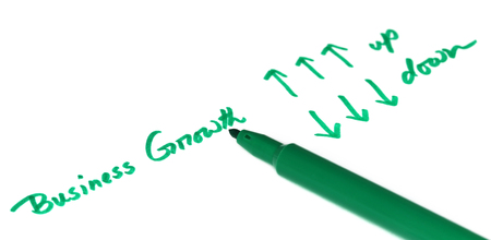 Business growth concept with green signature penの写真素材