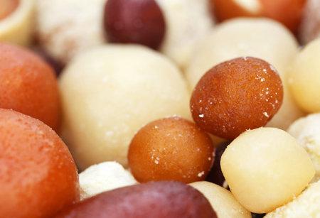 Closeup of popular Bangladeshi sweetmeats