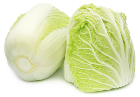 Chinese cabbage over white backgroundの写真素材