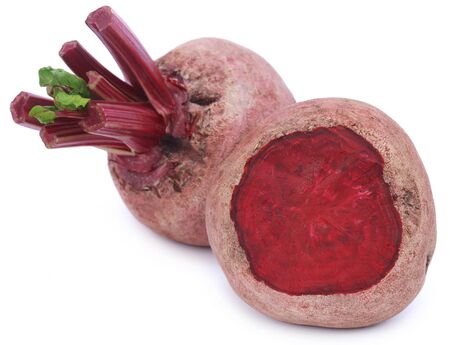 Fresh Beet over white backgroundの写真素材
