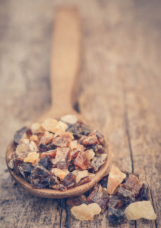 Frankincense dhoop, a natural aromatic resin used in perfumes and incensesの写真素材