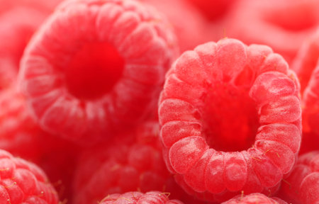 Closeup of some fresh Raspberries