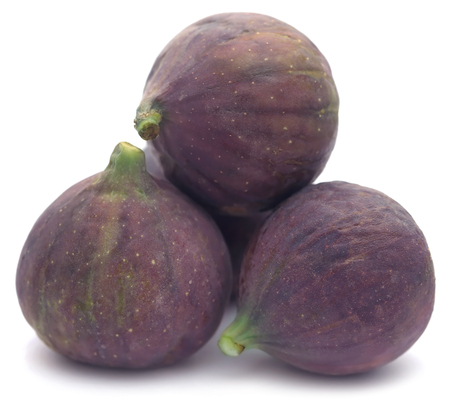 Fresh organic common figs over white backgroundの写真素材