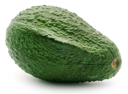 Fresh avocado over white background