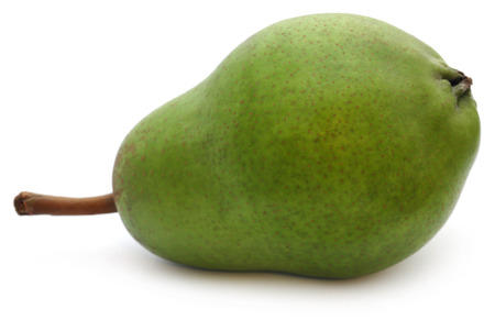 Fresh pear over white backgroundの写真素材