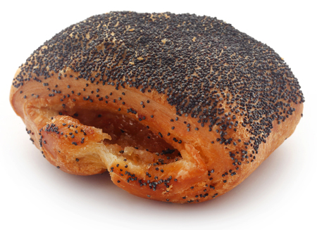 Tebirkes with poppy seeds over white backgroundの写真素材