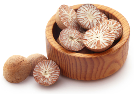 Betel nut over white backgroundの写真素材
