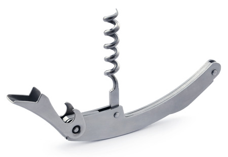 Corkscrew isolated over white backgroundの写真素材