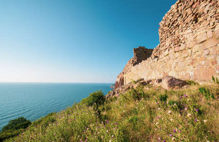 Hammershus Ruins Castle in Bornholm, Denmarkの写真素材