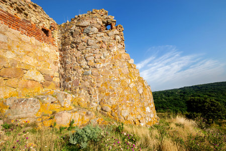 Hammershus Ruins Castle in Bornholm, Denmarkの写真素材