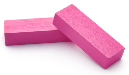 Colorful wooden blocks as a children gameの写真素材