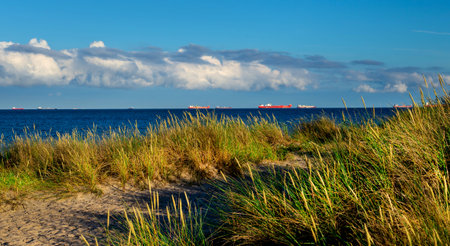 Picturesque Hammer havn in Bornholm, Denmarkの写真素材