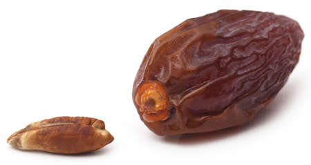 Fresh Arabian dates over white backgroundの写真素材