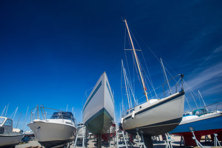 Dockyard in front of Dragor fort of Denmark during sunny day