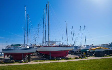 Dockyard in front of Dragor fort of Denmark during sunny day