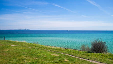 Picturesque Baltic sea from the top of Dragor fort Denmarkの写真素材