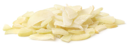 Sliced amla fruits over white backgroundの写真素材