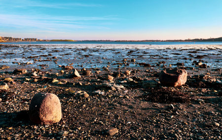 Picturesque Frederikssund and Roskilde fjord in Denmark