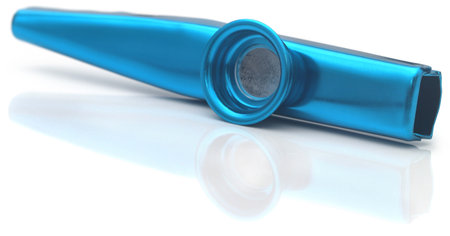 Kazoo an American musical instrument isolated over white backgroundの写真素材