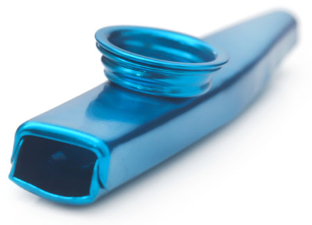 American Kazoo musical instrument isolated over white backgroundの写真素材