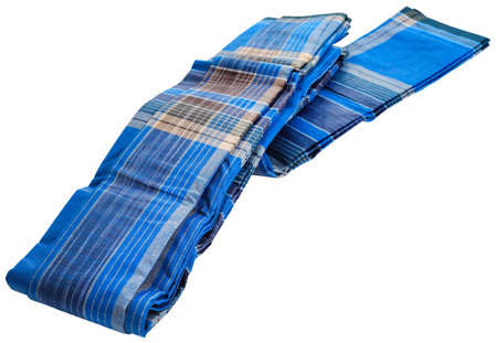 Hand woven cotton lungi of Indian subcontinentの写真素材