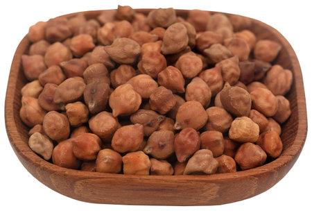 Chickpea fresh and organic closeup isolatedの写真素材
