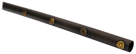 Bamboo flute of Indian subcontinent closeup and isolatedの写真素材