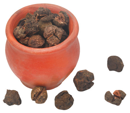 Dried amla fruits in bowl closeupの写真素材