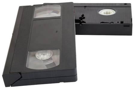 Old video cassette closeup and isolatedの写真素材