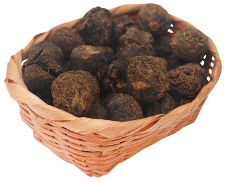 Dried amla fruits in bowl closeupの写真素材