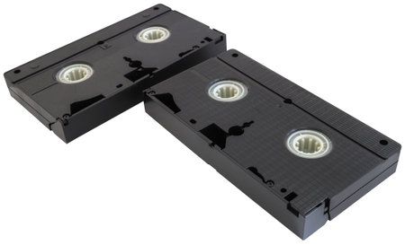 Old video cassette closeup and isolatedの写真素材