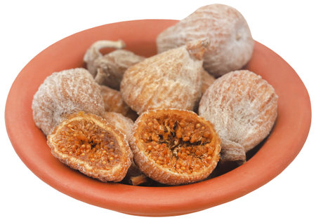 Dried fig fresh and organic in bowlの写真素材