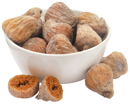 Dried fig fresh and organic in bowlの写真素材