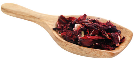 Hibiscus or Roselle tea closeupの写真素材