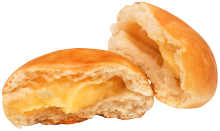 Small round vanilla bread very popular in Denmarkの写真素材
