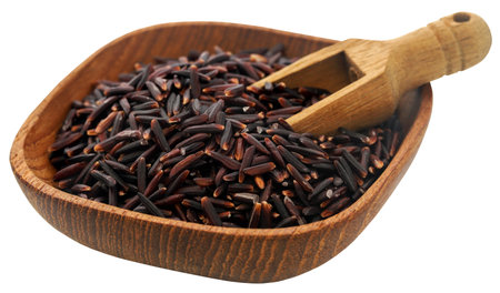 Black Jasmine rice having full of nutritious valueの写真素材