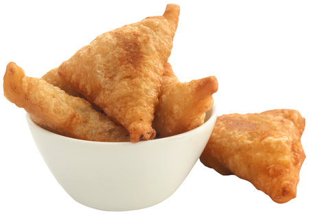 Traditional Indian Deep Fried Breakfast Samosa, very deliciousの写真素材