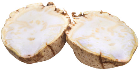 Organci Celery root sliced closeupの写真素材