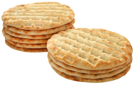 Greek pita bread or flatbread closeupの写真素材