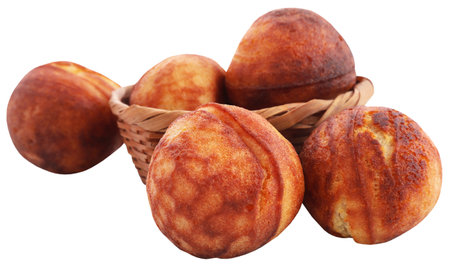 Popular Dansih pancake balls or aebleskiverの写真素材