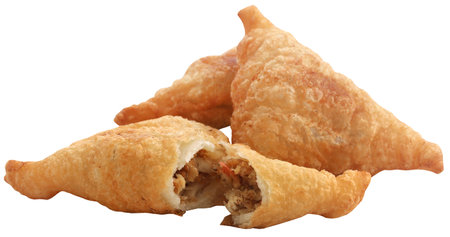 Traditional Indian Deep Fried Breakfast Samosa, very deliciousの写真素材